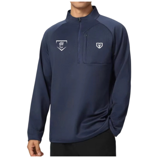 Blue 1/4 Zip Performance Pullover