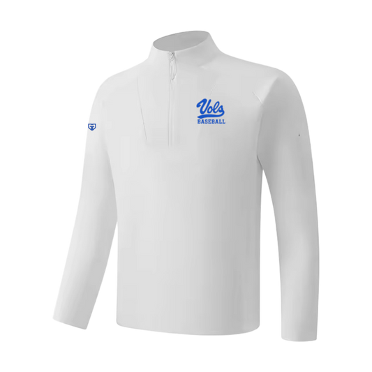 White 1/4 Zip Performance Pullover