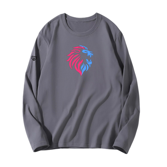 Grey Long Sleeve Crew Neck T-Shirt