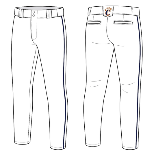 White Performance Baseball Pants