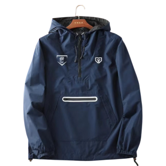 Blue 1/4 Zip Performance Windbreaker
